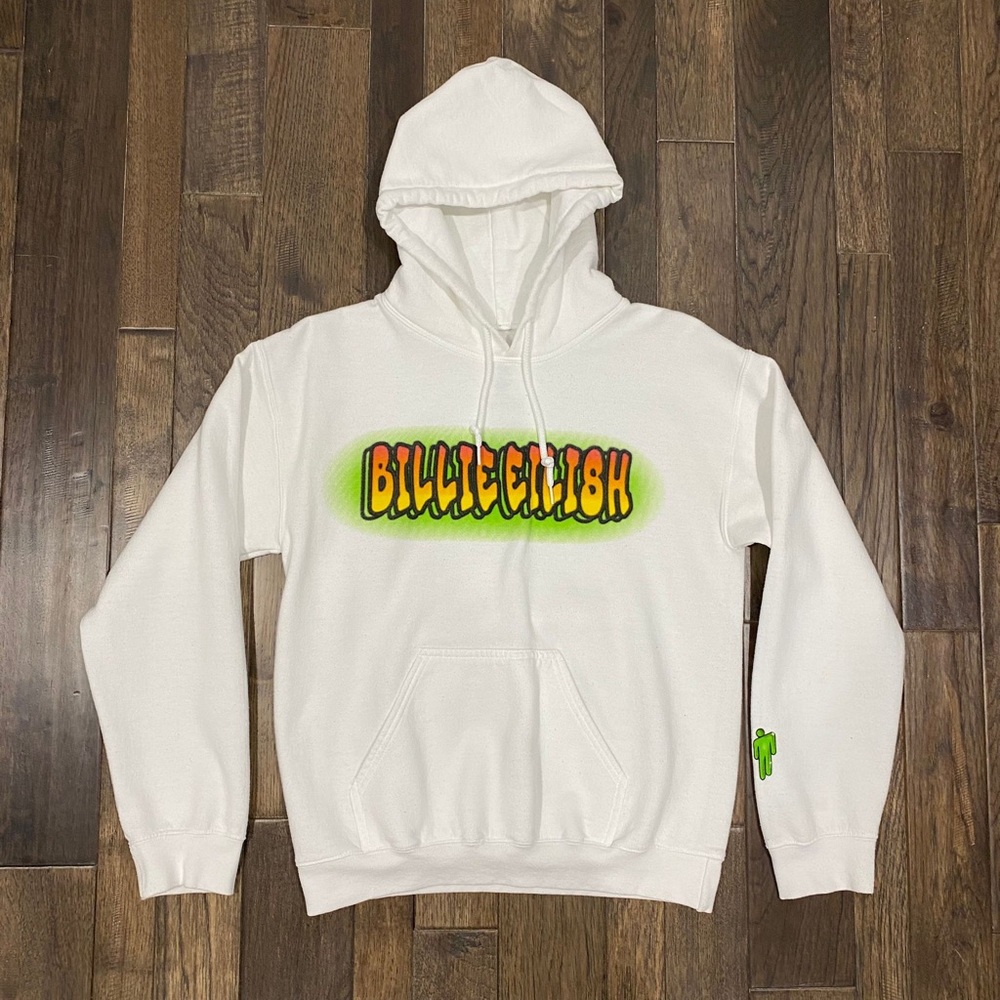 OFFICIAL BILLIE EILISH GRAFFITI
HOODIE UNISEX SIZE XS WHITE
GOOD CONDITION
